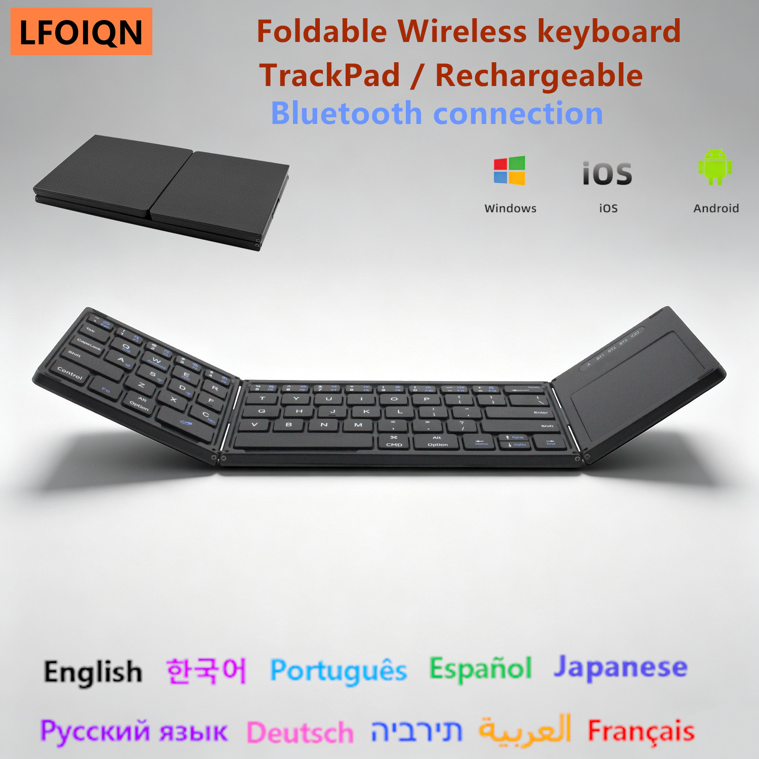 Tablet Keyboard Case - LFOIQN: teclado mini inalámbrico con Bluetooth