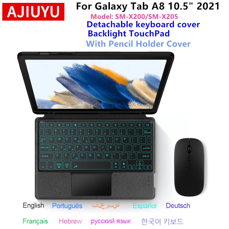 Tablet Keyboard Case - Teclado mágico para Samsung Galaxy Tab
