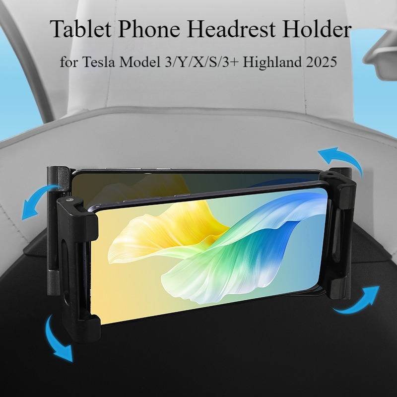 Tesla Tablet Accessories - Soporte para reposacabezas de teléfono y