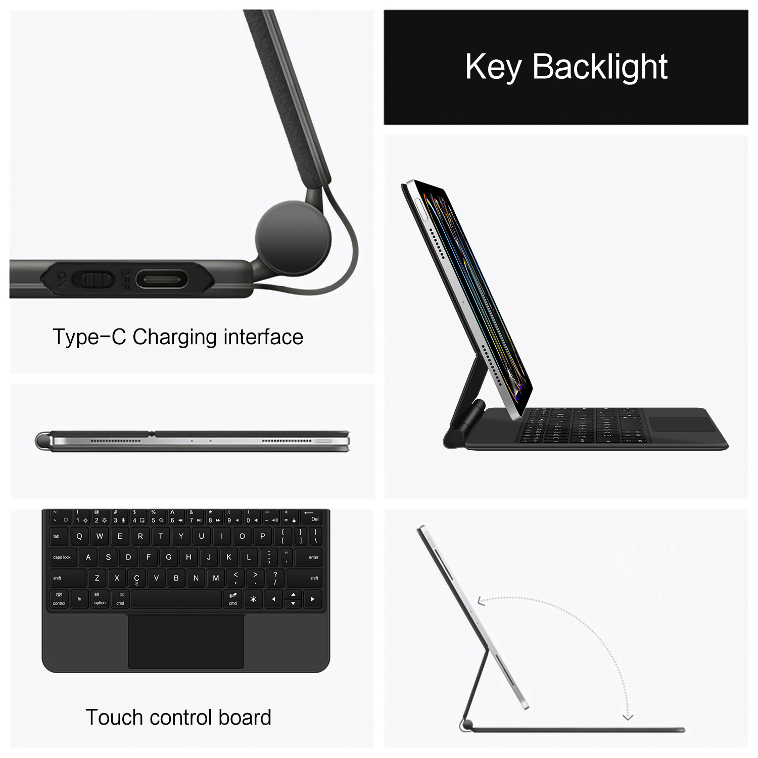 AJIUYU Magic Keyboard Folio pa - Tablet Keyboard Case reseña y precio