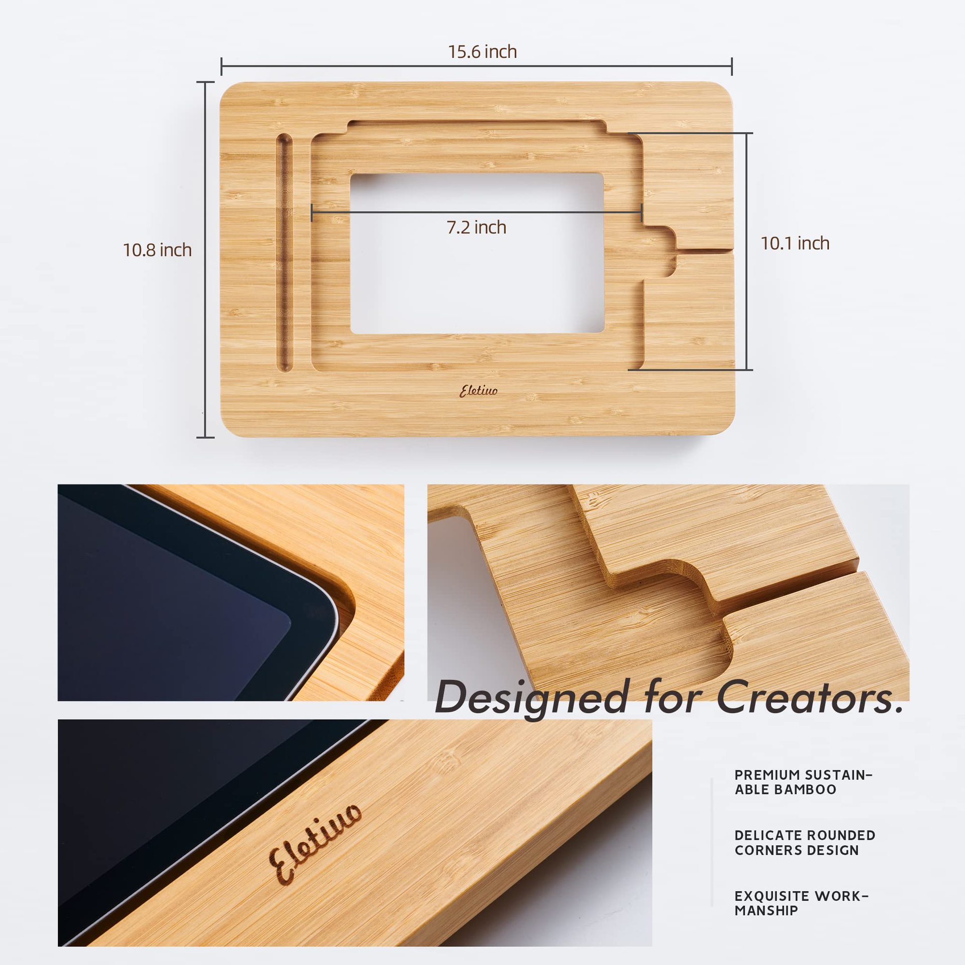 Soporte de madera ajustable pa - Tablet Accessories For Reading reseña y precio