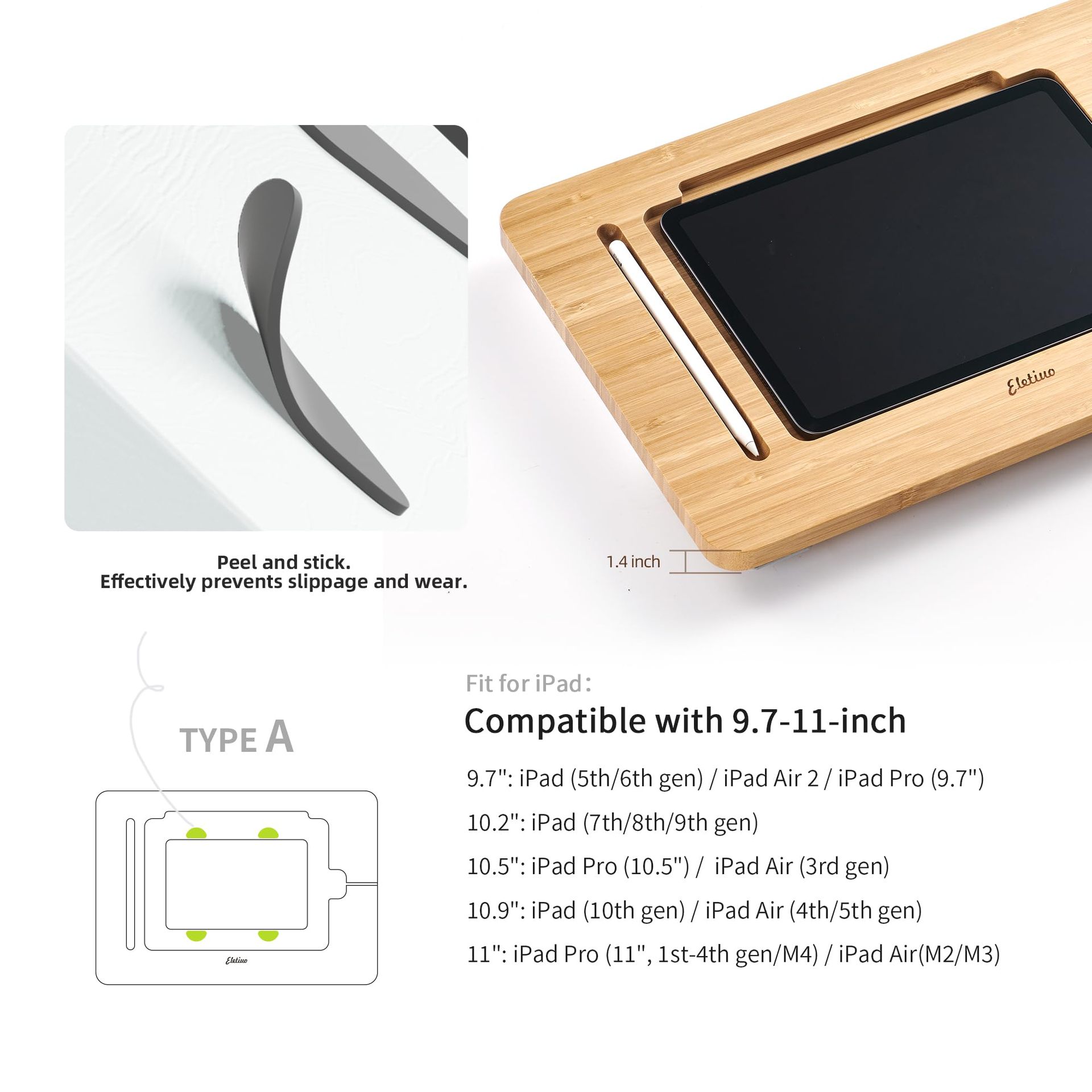 Soporte de madera ajustable pa - Tablet Accessories For Reading reseña y precio