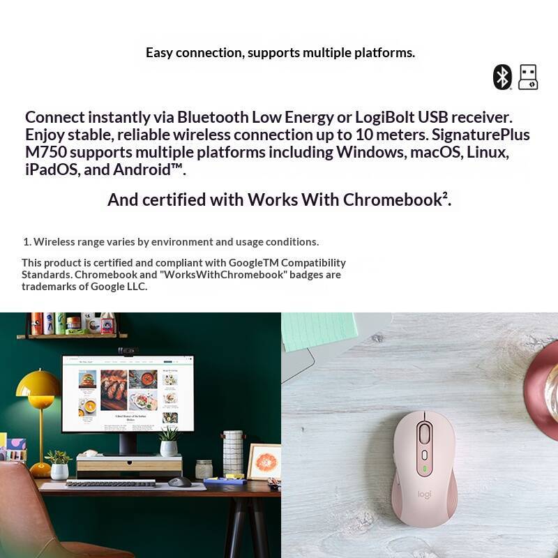 Ratón Bluetooth M750, Clic Sil - Logitech Tablet Accessories reseña y precio
